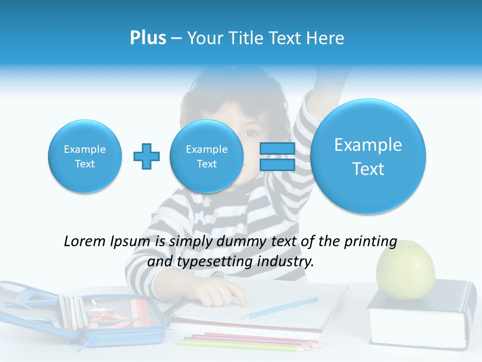 Picture Preschool Student PowerPoint Template