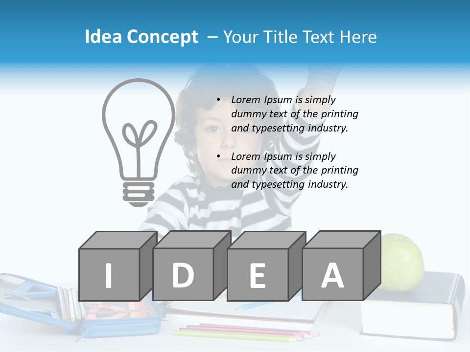 Picture Preschool Student PowerPoint Template