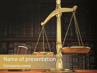 Authority Courthouse Copyspace PowerPoint Template