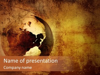 Illustration Scratch Abstract PowerPoint Template