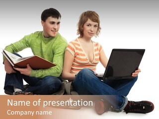 Education Boy Talk PowerPoint Template