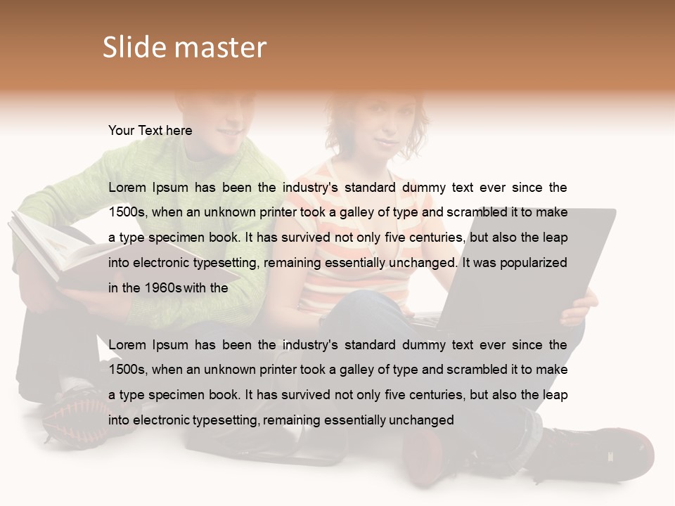 Education Boy Talk PowerPoint Template