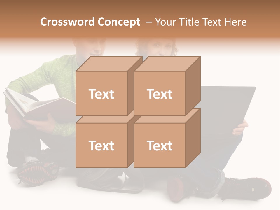 Education Boy Talk PowerPoint Template