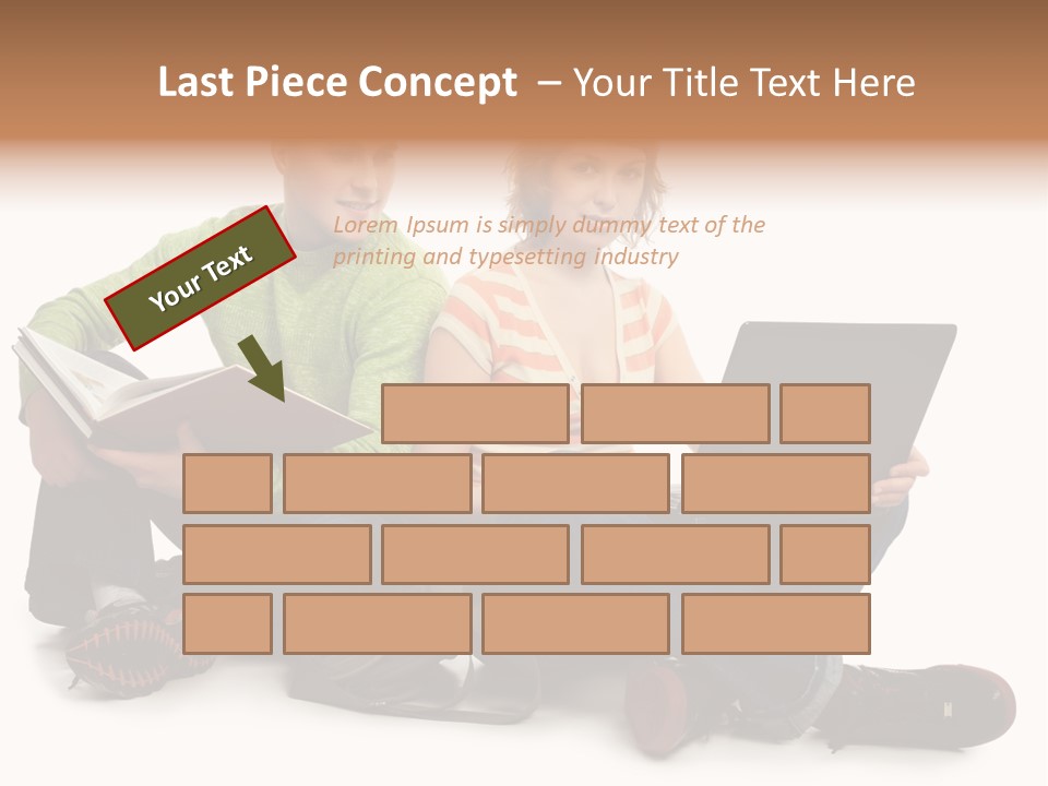 Education Boy Talk PowerPoint Template