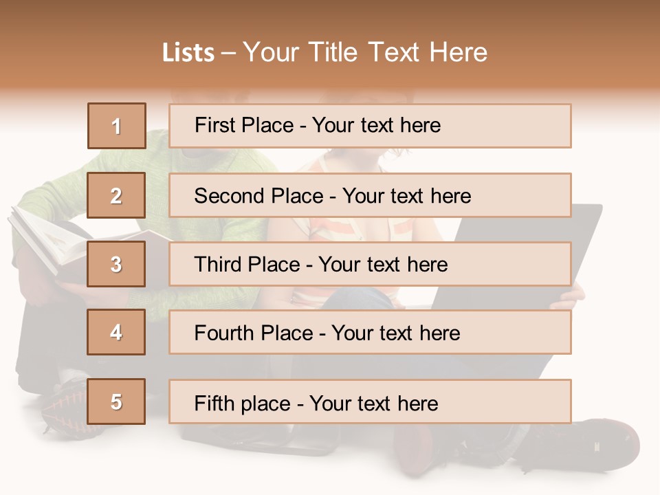 Education Boy Talk PowerPoint Template