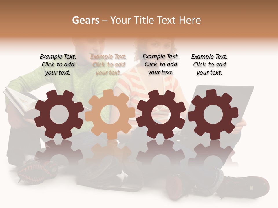 Education Boy Talk PowerPoint Template