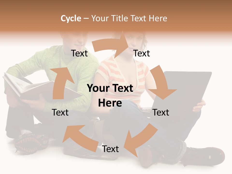 Education Boy Talk PowerPoint Template