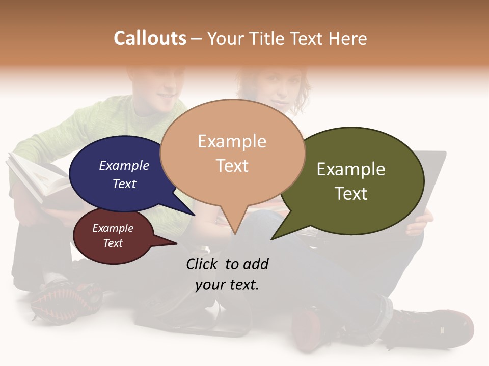 Education Boy Talk PowerPoint Template