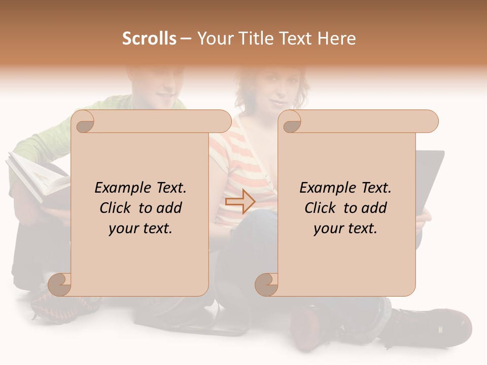 Education Boy Talk PowerPoint Template