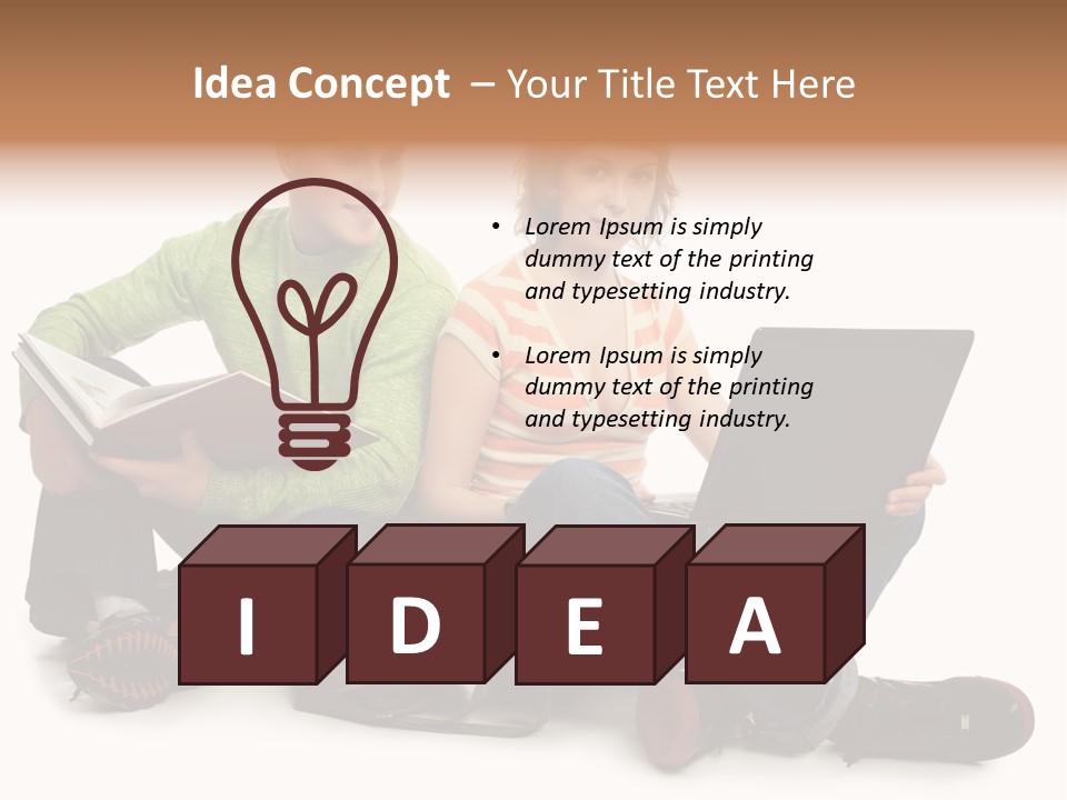 Education Boy Talk PowerPoint Template