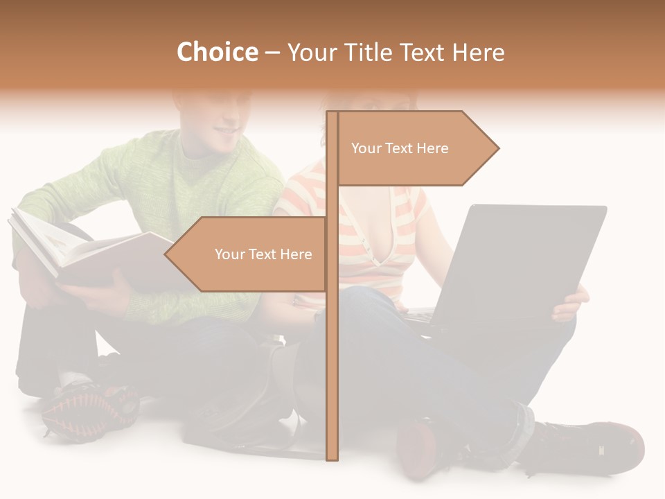 Education Boy Talk PowerPoint Template