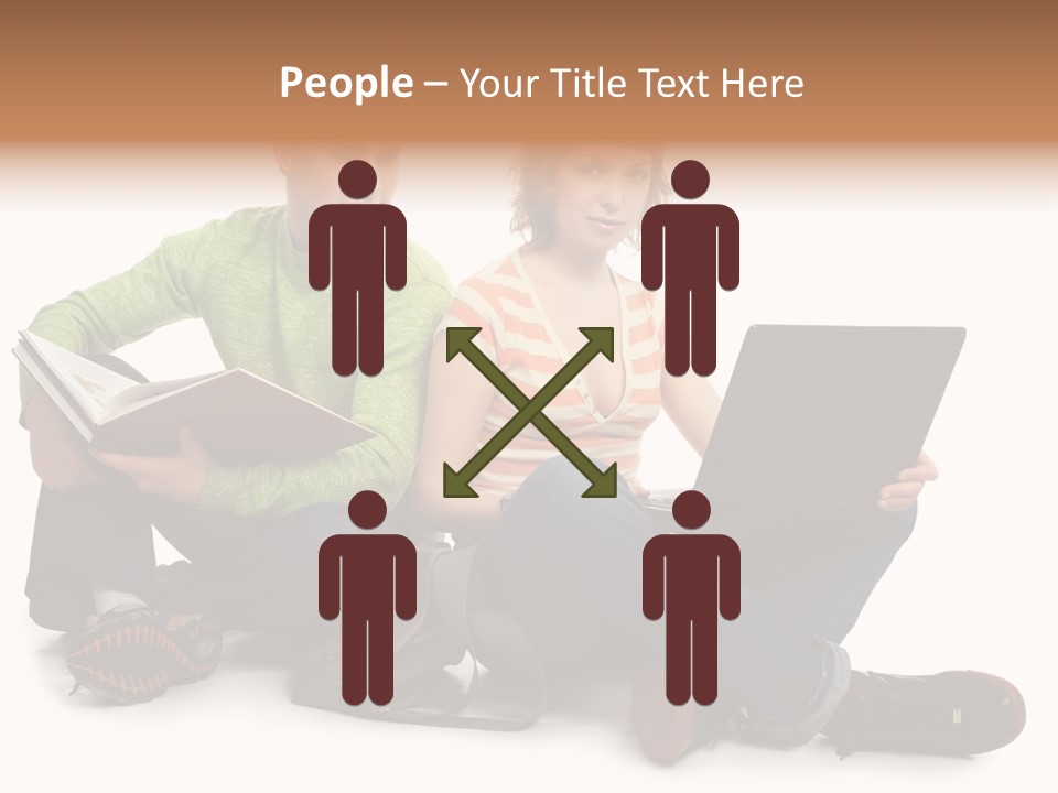 Education Boy Talk PowerPoint Template