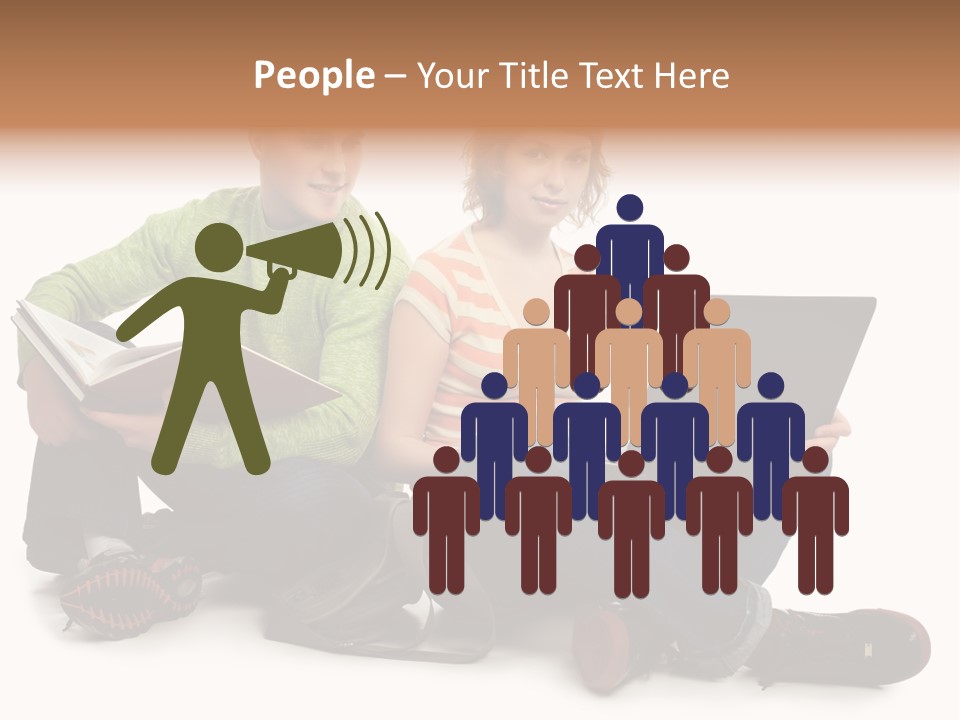 Education Boy Talk PowerPoint Template