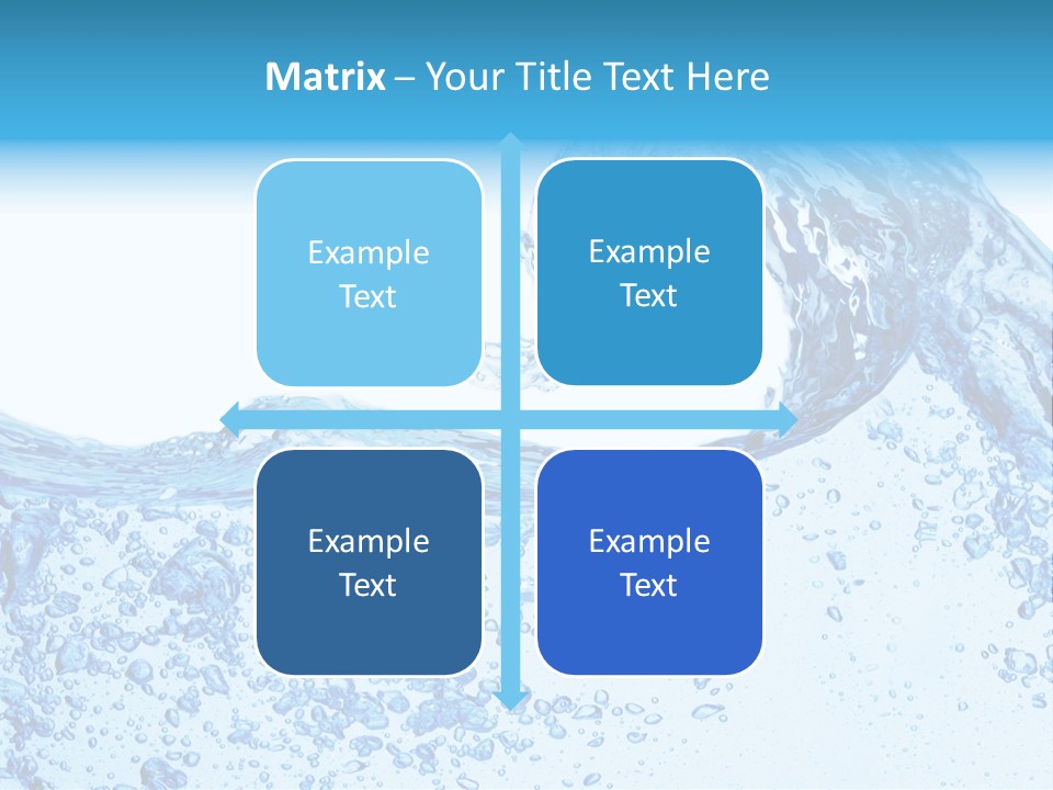 A Blue Wave Of Water On A White Background PowerPoint Template