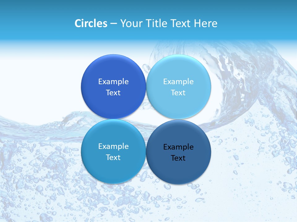 A Blue Wave Of Water On A White Background PowerPoint Template