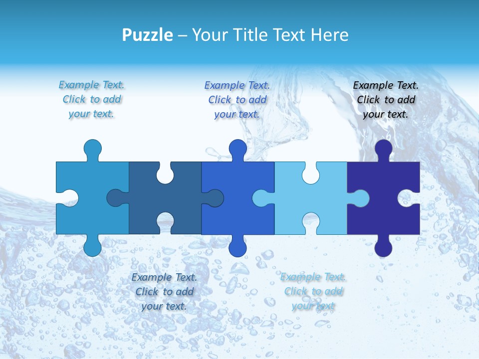 A Blue Wave Of Water On A White Background PowerPoint Template