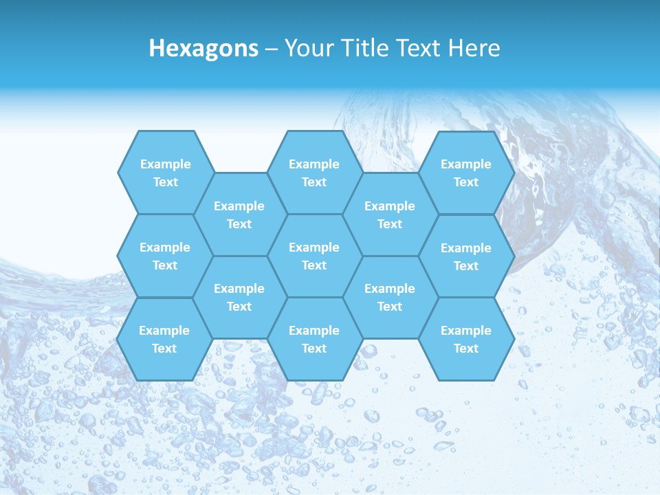 A Blue Wave Of Water On A White Background PowerPoint Template