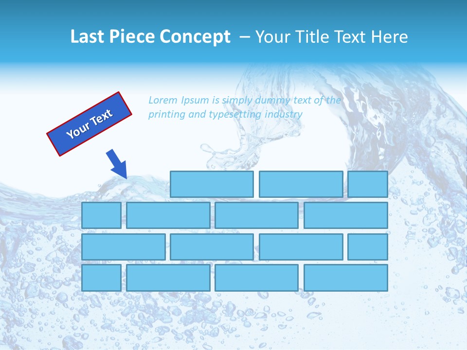 A Blue Wave Of Water On A White Background PowerPoint Template