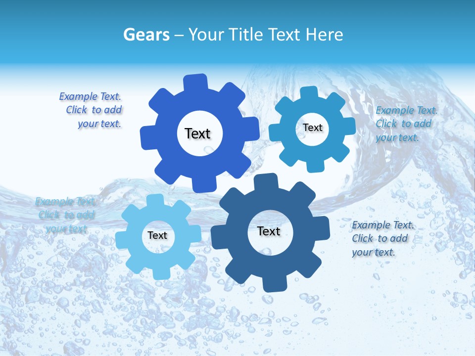 A Blue Wave Of Water On A White Background PowerPoint Template