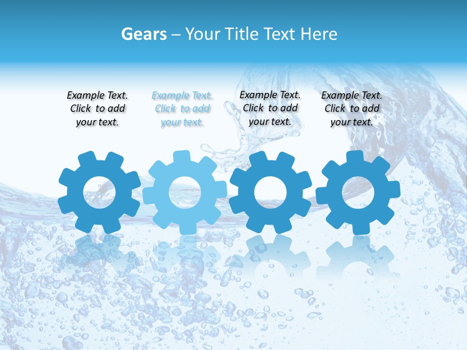 A Blue Wave Of Water On A White Background PowerPoint Template