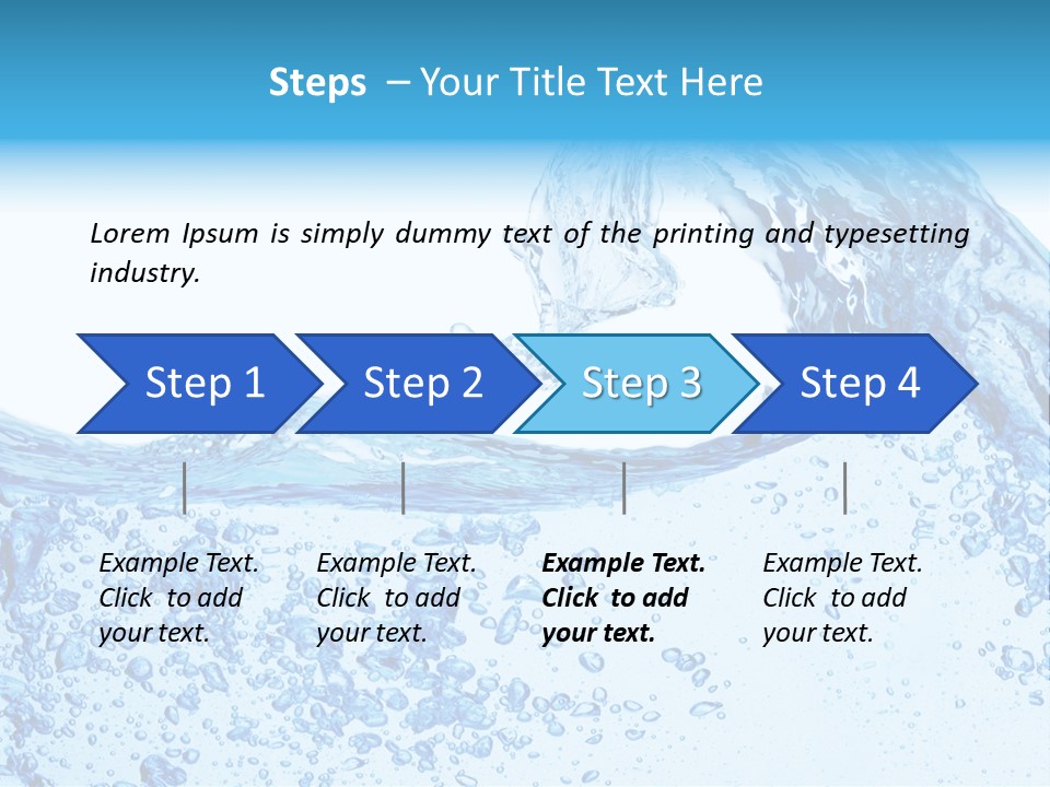A Blue Wave Of Water On A White Background PowerPoint Template