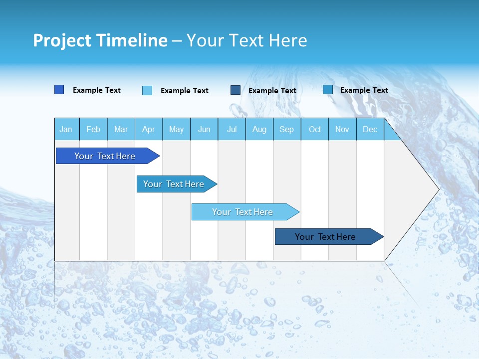 A Blue Wave Of Water On A White Background PowerPoint Template