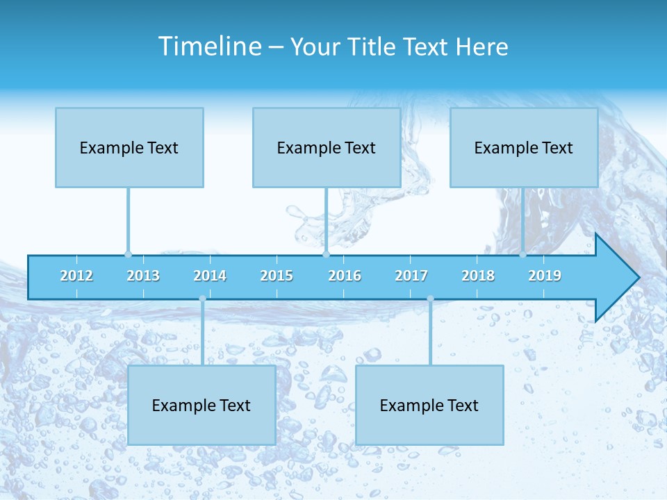A Blue Wave Of Water On A White Background PowerPoint Template