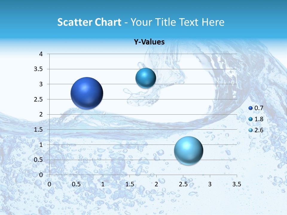 A Blue Wave Of Water On A White Background PowerPoint Template