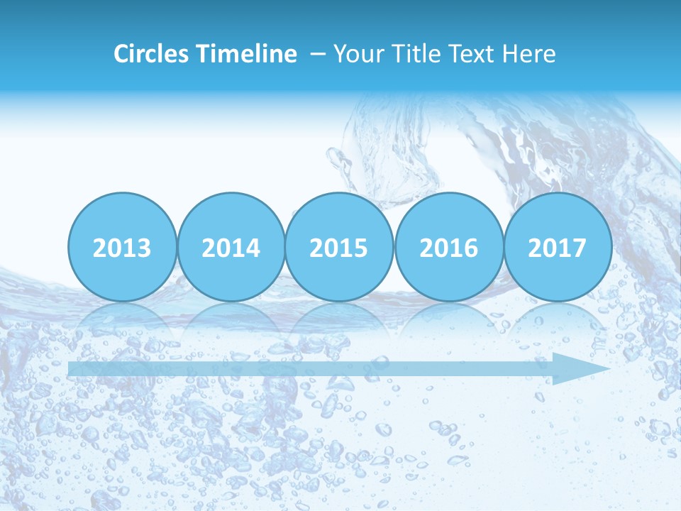 A Blue Wave Of Water On A White Background PowerPoint Template