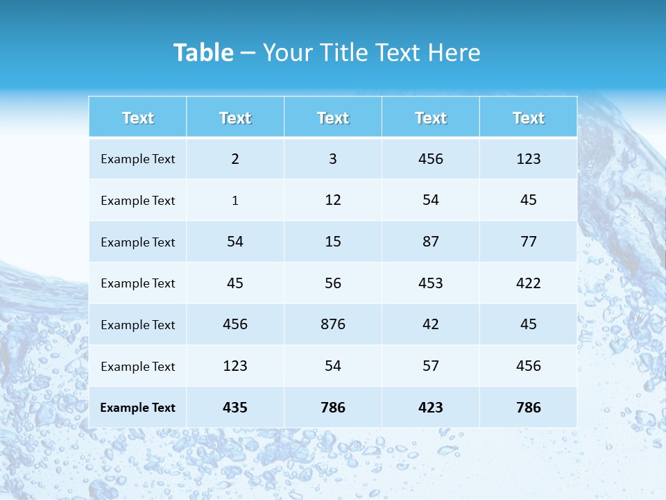 A Blue Wave Of Water On A White Background PowerPoint Template