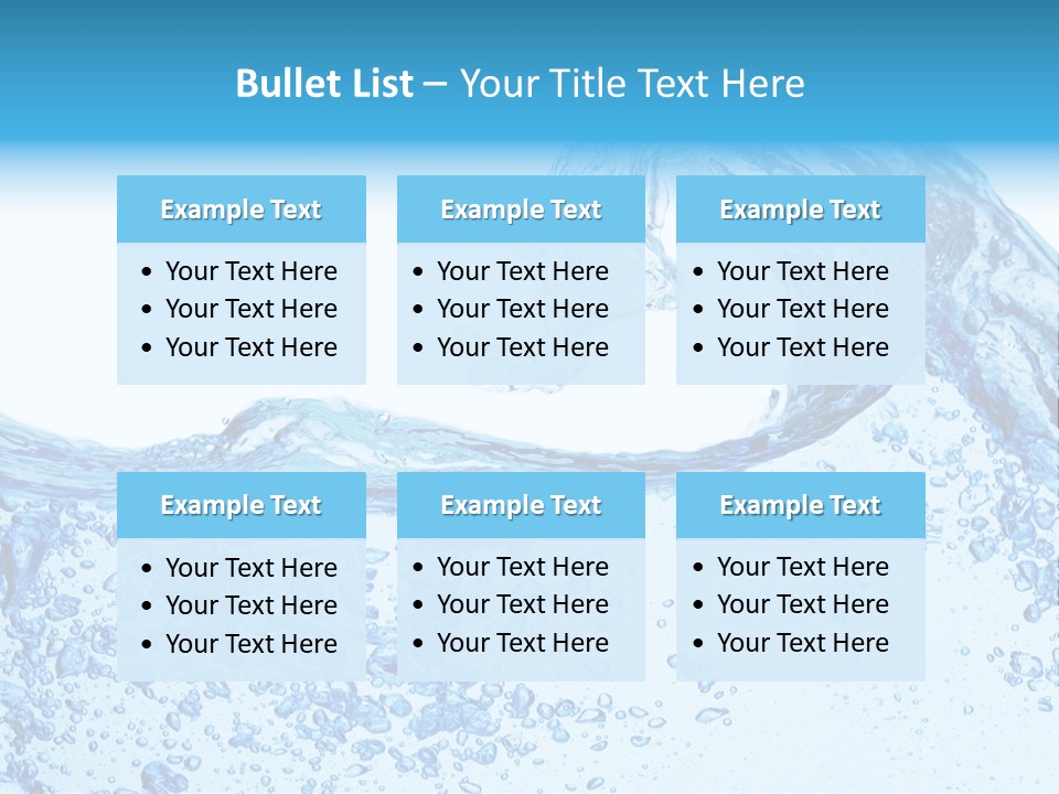 A Blue Wave Of Water On A White Background PowerPoint Template