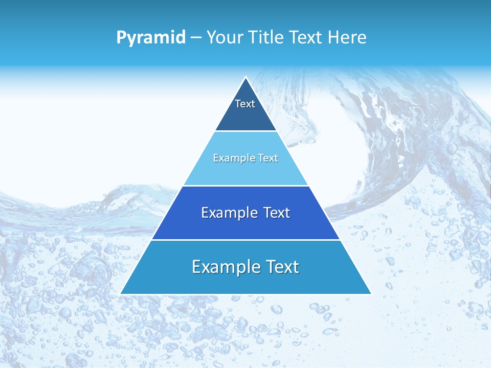 A Blue Wave Of Water On A White Background PowerPoint Template