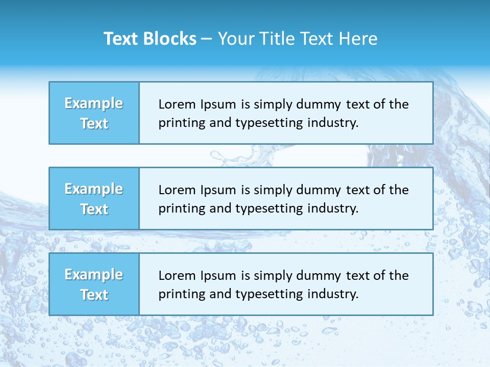 A Blue Wave Of Water On A White Background PowerPoint Template
