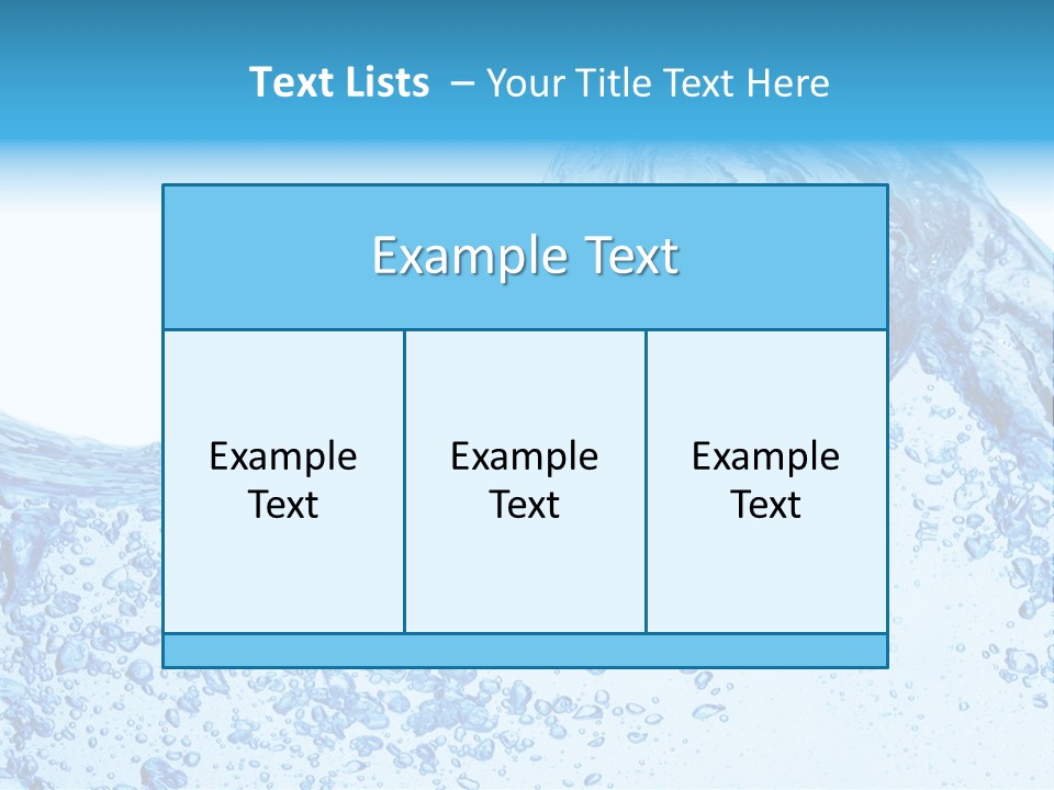 A Blue Wave Of Water On A White Background PowerPoint Template