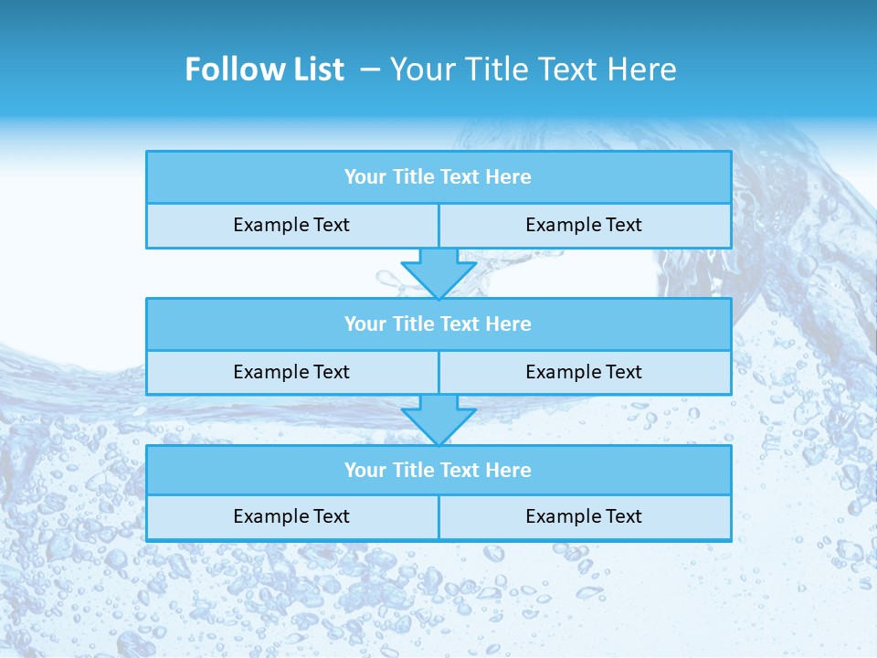 A Blue Wave Of Water On A White Background PowerPoint Template
