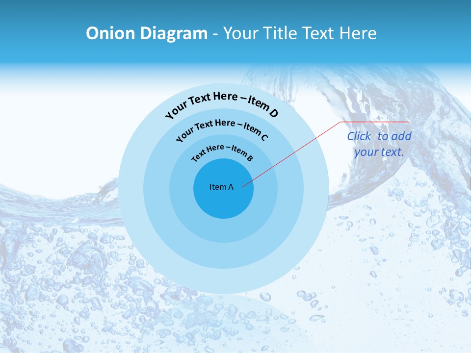 A Blue Wave Of Water On A White Background PowerPoint Template