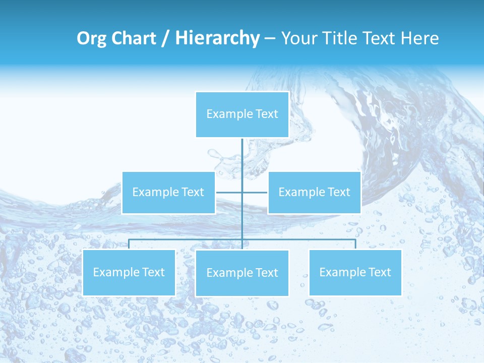 A Blue Wave Of Water On A White Background PowerPoint Template