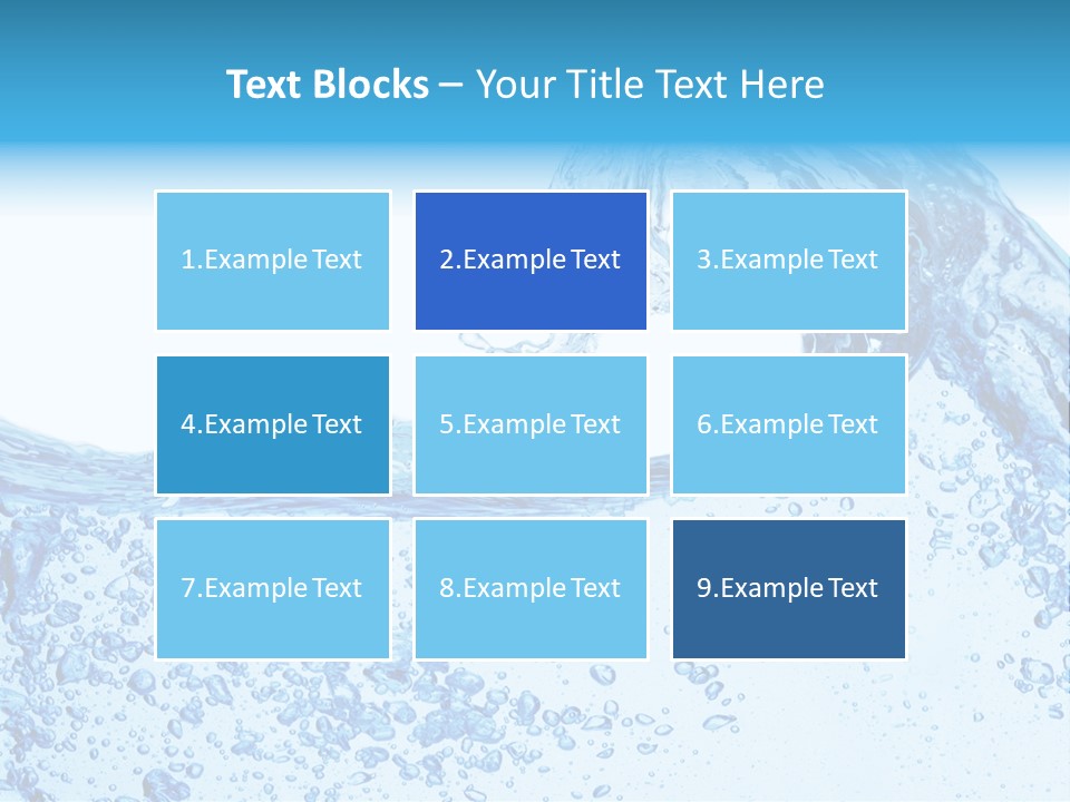 A Blue Wave Of Water On A White Background PowerPoint Template