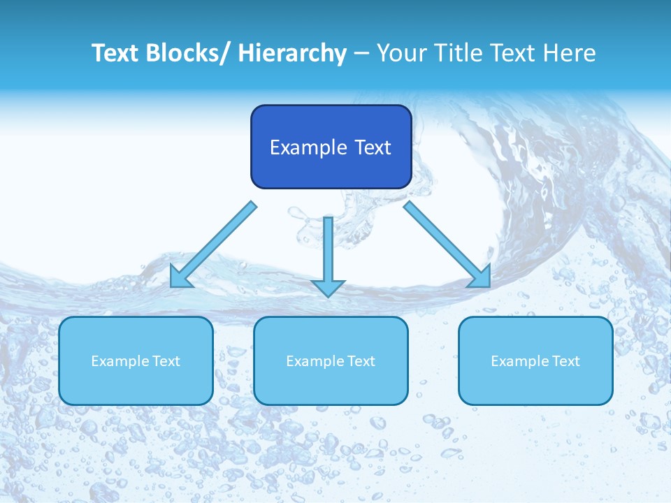 A Blue Wave Of Water On A White Background PowerPoint Template