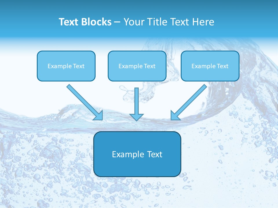 A Blue Wave Of Water On A White Background PowerPoint Template