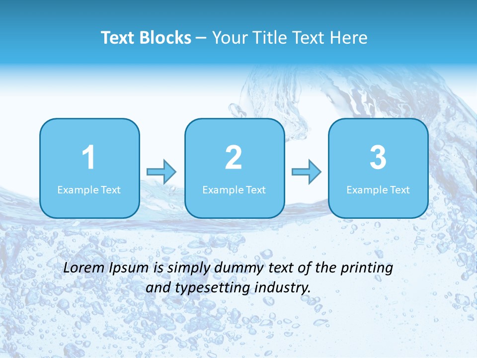 A Blue Wave Of Water On A White Background PowerPoint Template