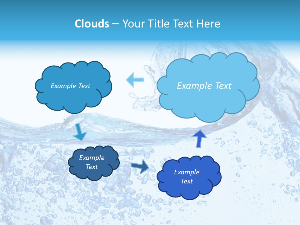 A Blue Wave Of Water On A White Background PowerPoint Template