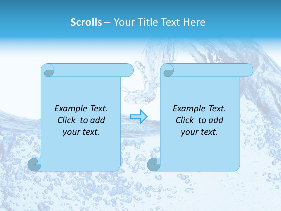 A Blue Wave Of Water On A White Background PowerPoint Template