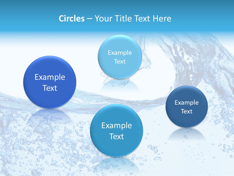 A Blue Wave Of Water On A White Background PowerPoint Template