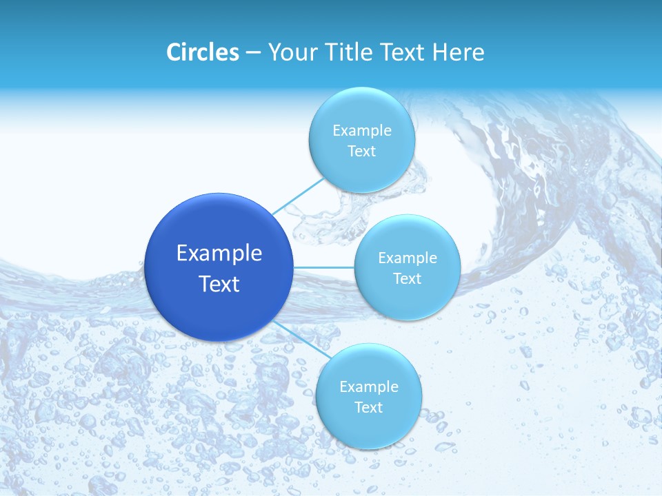 A Blue Wave Of Water On A White Background PowerPoint Template