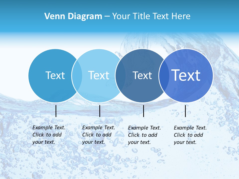A Blue Wave Of Water On A White Background PowerPoint Template