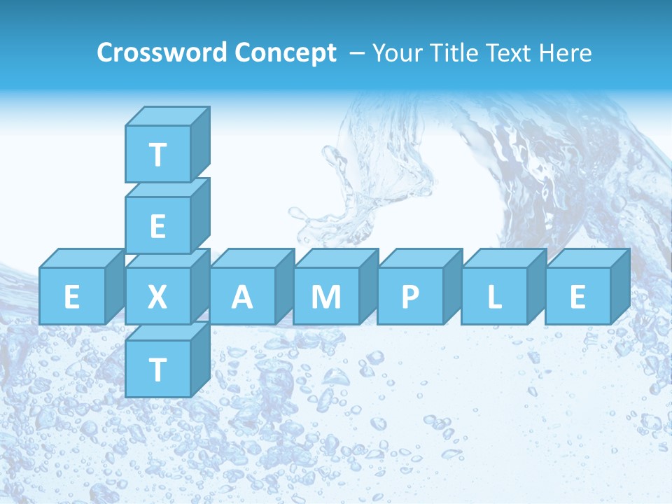 A Blue Wave Of Water On A White Background PowerPoint Template