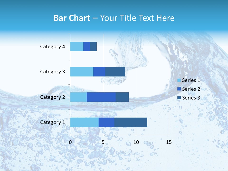 A Blue Wave Of Water On A White Background PowerPoint Template