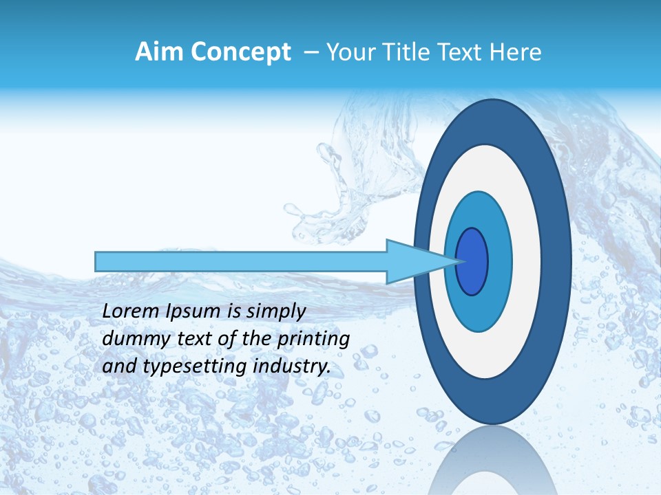 A Blue Wave Of Water On A White Background PowerPoint Template