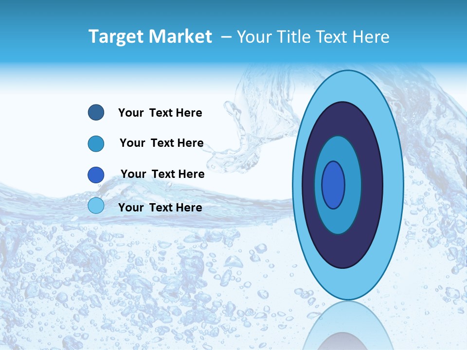 A Blue Wave Of Water On A White Background PowerPoint Template
